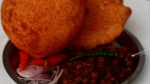 Cholley Bhature Stock Footage 133102733