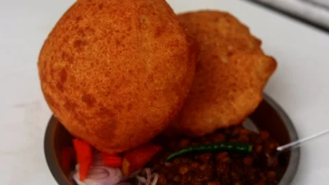Cholley Bhature Stock Footage 133102734