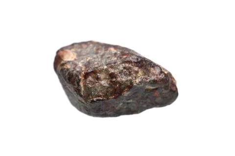 Chondrite meteorite on white background 库存照片