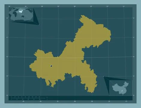 Chongqing, China. Solid color shape 库存插图