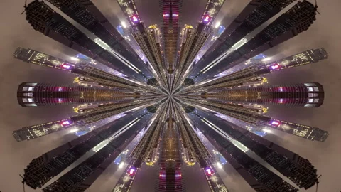 Chongqing city skyline tiny planet Video stock 312688175