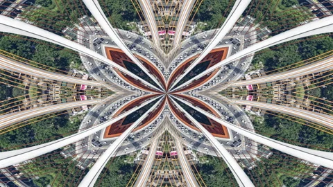Chongqing city skyline tiny planet Video stock 312688399