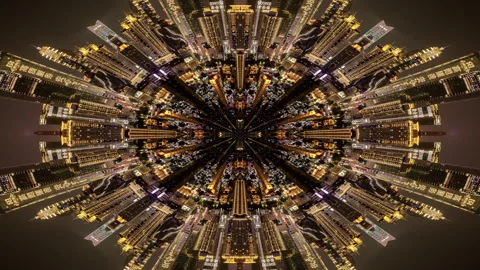 Chongqing city skyline tiny planet Video stock 312688698