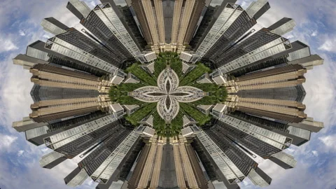 Chongqing city skyline tiny planet Video stock 312688782