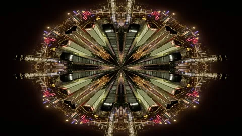 Chongqing city skyline tiny planet Video stock 312690285