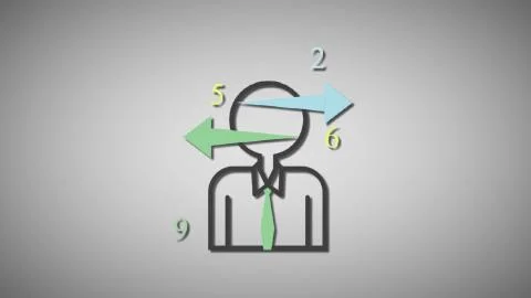 Choose Arrow colored fading effect mp4 video Illustrazione stock