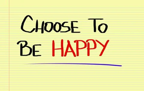 Choose To Be Happy Concept Stock Illustration