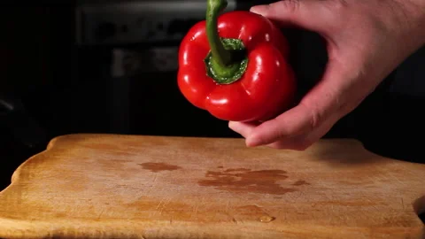 Choose bell peppers Stock Footage