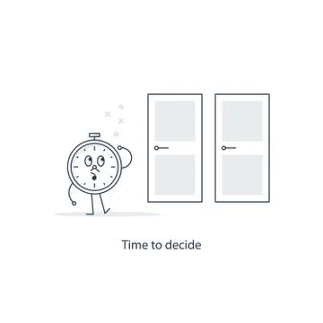 Choose between options Illustrazione stock