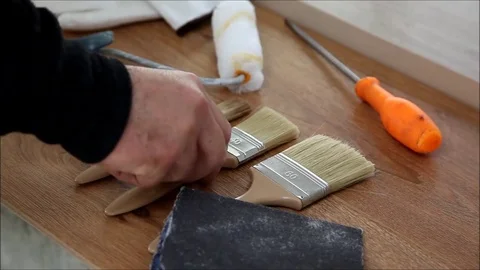 Choose a brush Stock Footage 77097428