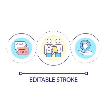 Choose candidate for vacancy loop concept icon Illustrazione stock