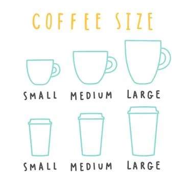 Choose coffee size. Stock Illustration