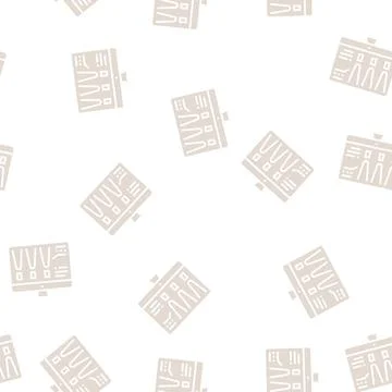 Choose color lighting on computer screen glyph seamless pattern Illustrazione stock