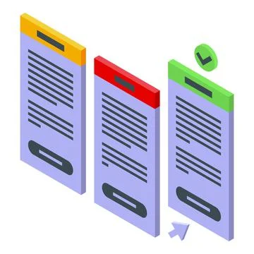 Choose course plan icon isometric vector. Online education Stockillustratie