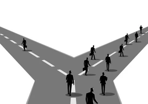 Choose Different Way Stock Illustration