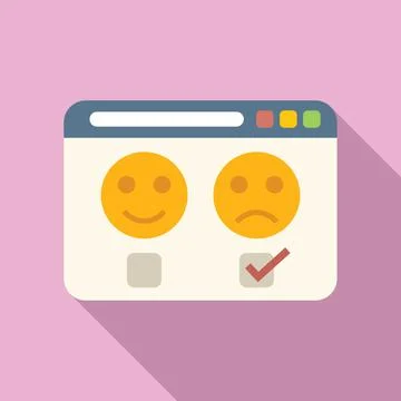 Choose dislike icon flat vector. Social media Stock Illustration