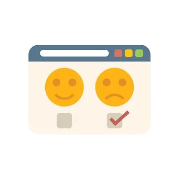 Choose dislike icon flat vector. Social media Stock Illustration