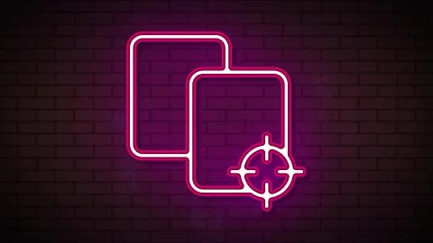Choose folder document in neon effect mp4 video Illustrazione stock