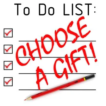Choose a gift! To do list Stock Illustration