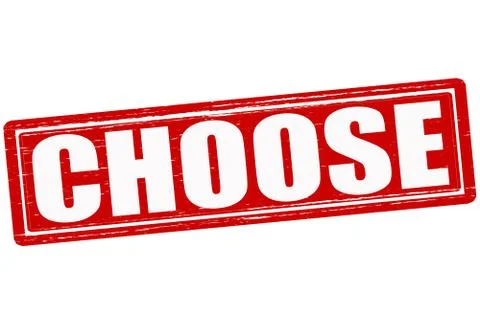 Choose Ilustração Stock