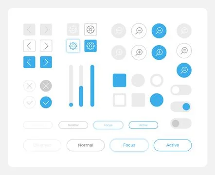 Choose options UI elements kit Stock Illustration