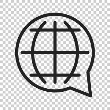 Choose or change language icon. Vector illustration on isolated transparent b Illustrazione stock