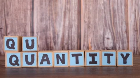 Choose quality over quantity concept. Wooden blocks word typography. Stock Footage 263167117