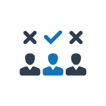 Choose Right Candidate Icon Illustrazione stock