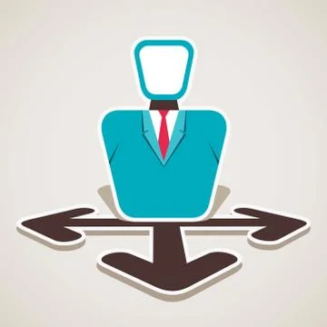 Choose right path vector Stock Illustration