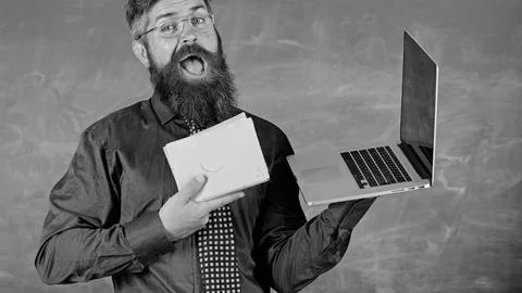Choose right teaching method. Teacher choosing modern teaching approach. Teacher Stock Photos