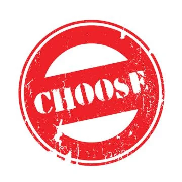 Choose rubber stamp Ilustración de archivo