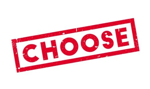 Choose rubber stamp Ilustración de archivo