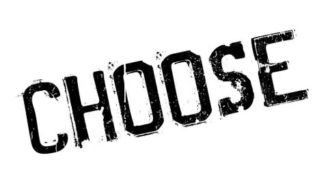 Choose rubber stamp Ilustración de archivo