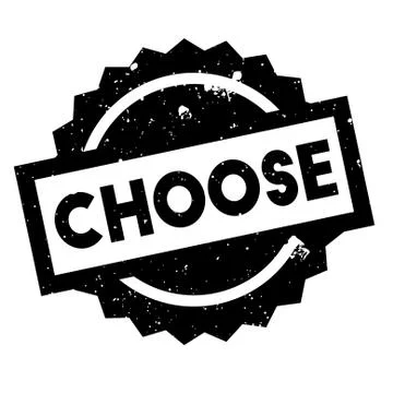 Choose rubber stamp Ilustración de archivo