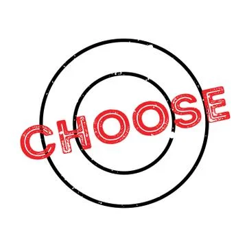 Choose rubber stamp Ilustración de archivo
