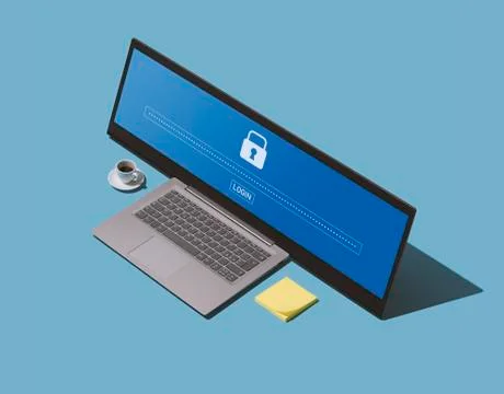 Choose a secure hack-proof password Stock Illustration