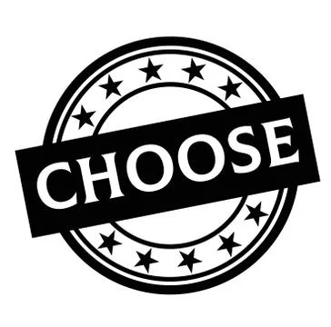 CHOOSE stamp on white Ilustración de archivo