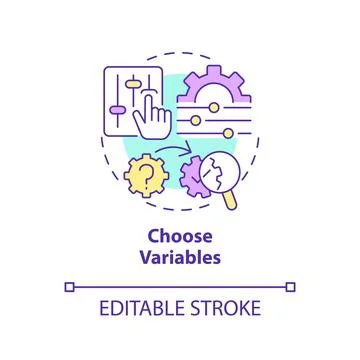 Choose variables concept icon Stock Illustration