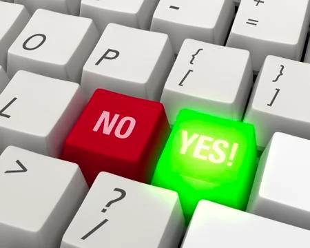 Choose yes! keyboard Illustrazione stock