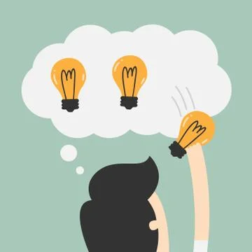 Chooses one idea Stock-Illustration