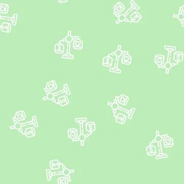 Choosing between conscience and money line vector seamless pattern Stock Illustration