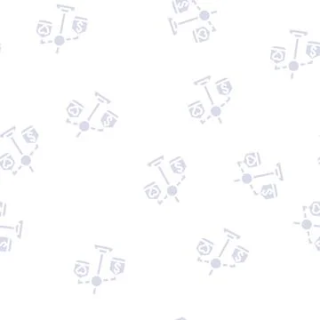 Choosing between conscience and money glyph vector seamless pattern Stock Illustration