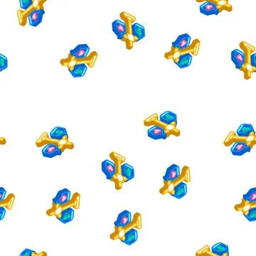 Choosing between conscience and money isometric icon seamless pattern Stock Illustration