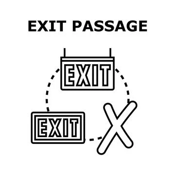 Choosing between correct and incorrect exit routes Stock Illustration