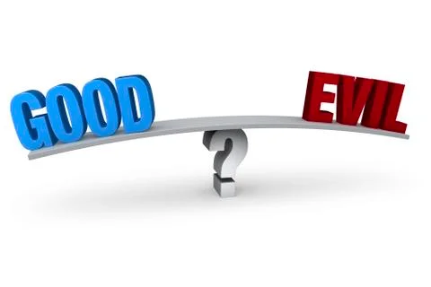 Choosing between good and evil Stock Illustration