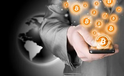 Choosing bitcoins Stock Illustration