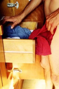 Choosing boxers Foto stock
