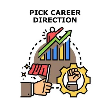 Choosing career path for professional growth and success Stock Illustration