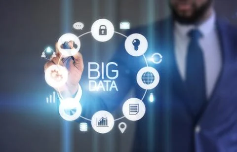 Choosing cloud service for saving big data information Stock Photos