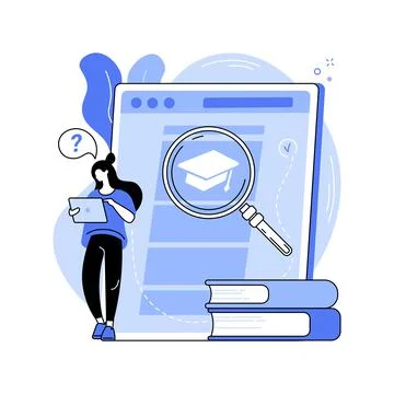 Choosing courses isolated cartoon vector illustrations. Stockillustratie